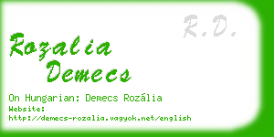 rozalia demecs business card